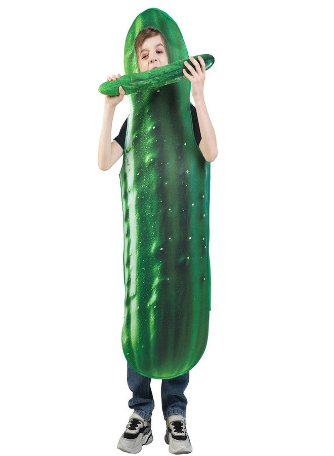 DSplay Pickle Costume Kids Food Cucumber Costumes Vegetable Pickle Halloween Costume (8-14 years old) - Image 3